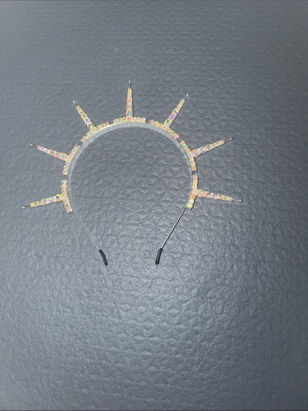 Sparkling Iridescent Spike Headband (lady liberty)